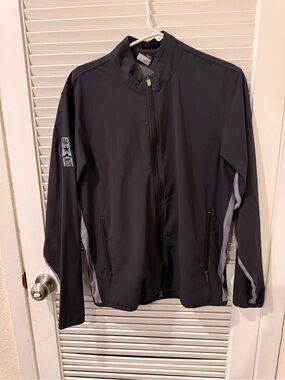 Nike Black Windbreaker Jacket with Gray Panels